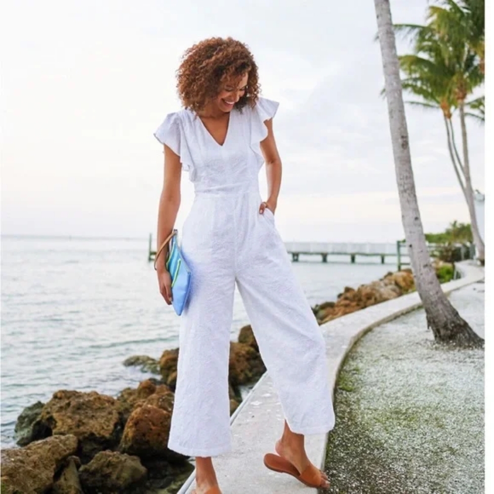 Vineyard Vines White Bahamian Jumpsuit